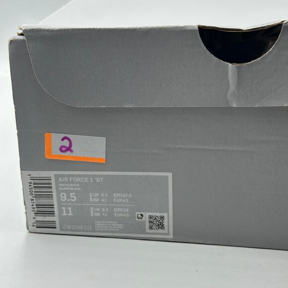 NIKE Air Force 1 '07 White Sz Men's 9.5 Women's 11 - Picture 7 of 7